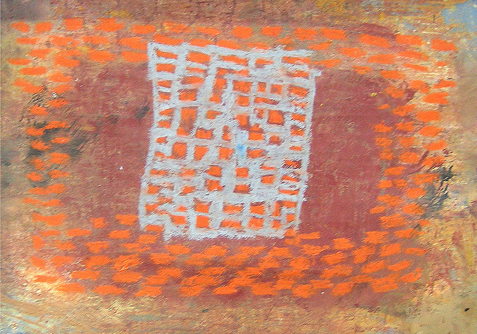 Marginalia XIV. Oil and oil pastel on paper. 15 x 21 cm. 2008